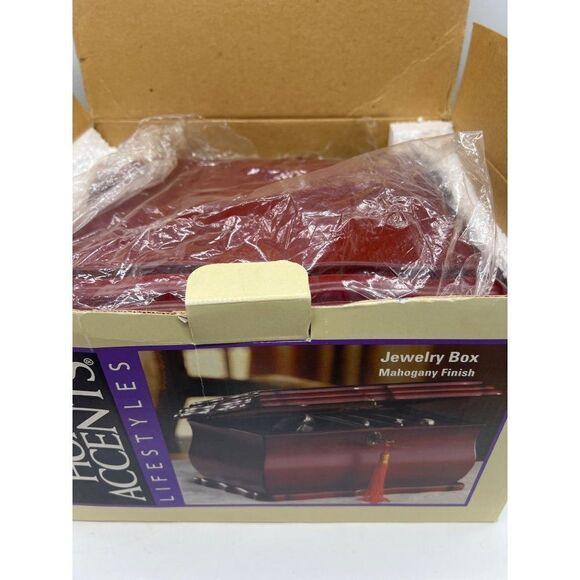 Home Accents Lifestyle Mahogany Finish Jewelry Box - Picture 1 of 4